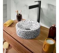 Vasque ronde terazzo crème arlequin mini