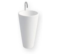 Vasque salle de bain colonne sur pied,en Solid surface 50 cm - Kezia