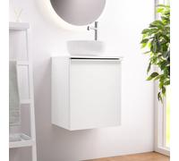 Vasque Scarabeo Glam avec meuble bas evineo ineo4 l: 45,5 cm, 1 porte, charnières réversibles,, 1808BK+BE0230WH+BE0910WH,