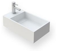 Vasque Suspendue ou à Poser Manea G - Blanc - Lavabo Salle de Bain Moderne