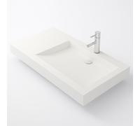 Vasque suspendue PASSOA D - Blanc - Lavabo Salle de Bain Design Moderne