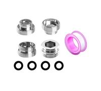 Vauki Lot de 4 adaptateurs de robinet en aluminium avec bande d'étanchéité filetée PTFE, convient pour les adaptateurs Gardena, M16-M22/M18-M22/M20-M22/M22, pour aérateur M16/M18 et régulateur de jet