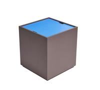 Vault Table d'appoint/Boîte de Rangement Brun/ Bleu