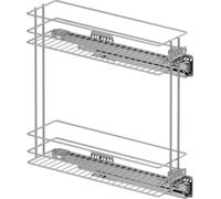 Vauth-Sagel VS SUB Slim Panier en fil d'acier Classic - Rack Extension d'élément bas pour KB 200mm - Dépôt de panier en fil d'acier, acier argenté