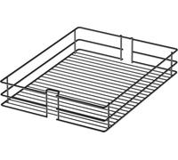 Vauth-Sagel VS Tall Panier métallique Larders pour éléments bas de cuisine avec KB 400mm - Panier en grillage métallique à mailles fines, acier lava - lot de 3