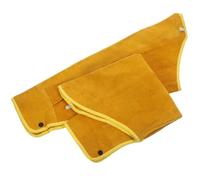 VAYEODEYU Manchons ioniques for bras de soudage, 1 paire, peau de vache Orange, ignifuge, thermique