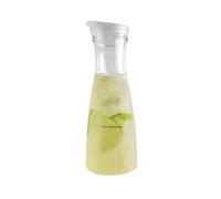 VB VIN BOUQUET FIA 1465 Jarra acrílica cónica de 1000 ml con tapa, ligera y resistente, ideal para agua, jugos y bebidas frías, Blanc