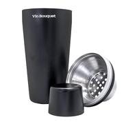 VB Vin Bouquet FIK 1467 Shaker noir de 700 ml, acier inoxydable, design élégant et résistant, idéal pour préparer des cocktails et des combinaisons