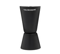 VB VIN BOUQUET FIK 1468 doseur à cocktails noir 50/25 ml, Jigger en acier inoxydable, double mesure pour cocktails professionnels et maison
