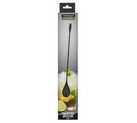 VB VIN BOUQUET FIK 1472 Cuillère à cocktail noire en acier inoxydable, design en spirale, idéale pour mixologie et cocktails professionnels