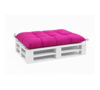 VBChome Coussin pour palettes Euro, pour meubles, pour le jardin et le balcon, 12 couleurs, rembourrage en flocons de mousse, coussin d'assise rose, 120 x 80 cm