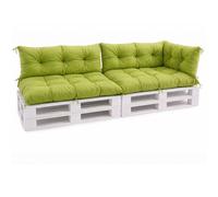 VBChome Coussins pour palettes 120 x 80, 120 x 40 et 70 x 40 cm - Meubles en palettes Euro, coussins pour palettes de jardin - 12 couleurs, rembourrage en flocons de mousse, couleur citron vert, lot d