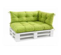 VBChome Coussins pour palettes 120 x 80, 120 x 40 et 70 x 40 cm - Meubles sur palettes Euro - Coussins pour palettes de jardin - 12 couleurs - Rembourrage en flocons de mousse - Couleur citron vert -