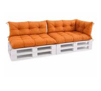 VBChome Coussins pour palettes 120 x 80, 120 x 40 et 70 x 40 cm pour palettes Euro, meubles, support de palette, jardin – 12 couleurs, rembourrage en flocons de mousse – Orange – Lot de 5