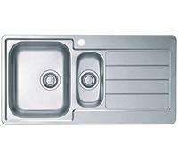 VBChome: Évier encastrable avec trou de robinetterie 980 x 500 mm Pour camping Surface d'égouttoir de cuisine Alveus Line 10 évier en acier inoxydable Camping 1,5 bonde, argent