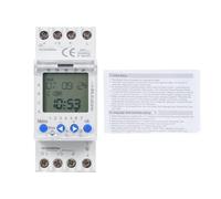 VBESTLIFE 2 Canaux Minuterie Programmable AHC812 230V 16A Montage sur | Horloge numérique à programme hebdomadaire, 58 emplacements de mémoire de programme, 6 langues d\'affichage EN FR DE IT ES