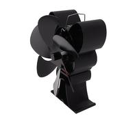 VBESTLIFE 6 Lames Ventilateur de Poêle à Bois pour Cheminée, Noir