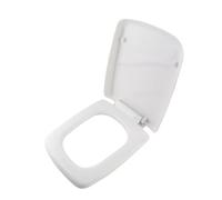 VBESTLIFE Abattant de WC carré, Couvercle Moderne avec Fermeture Silencieuse, PP épais Facile à Nettoyer, Ajustement Universel pour Toilettes Standard, Accessoire de Salle de Bain Contemporain