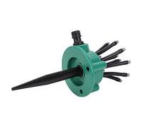 VBESTLIFE Arroseur de Jardin Rotatif à 360 Degrés, Système d'arrosage Automatique Multi-têtes avec 12 Buses Flexibles, Irrigation de Pelouse pour Parterres de Fleurs, Potagers, Poteau de Base de