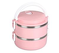VBESTLIFE Boîte à Déjeuner Thermique, Récipient Isotherme Empilable pour Aliments Chauds avec Intérieur en Acier Inoxydable 304, Déjeuner Rond scellé pour la Préparation des Repas, Bague (WHITE 304