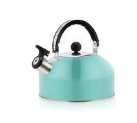 VBESTLIFE Bouilloire Sifflante en Acier Inoxydable, Bouilloire à thé de Camping 3L, Bouteille d'eau Légère sur la Cuisinière, ébullition Rapide pour le Camping et la Randonnée (rouge)