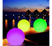VBESTLIFE Boule Lumineuse LED Colorée Rvb, avec Télécommande, Boule Lumineuse Gonflable étanche à l'eau (Couleur Assortie)
