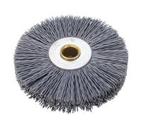 VBESTLIFE Brosse D'ébavurage Durable pour Machine à Clés, Brosse à Roue Métallique Sertie en Nylon et Acier Inoxydable pour BRAVO PROFESSIONAL, 80x20x10mm