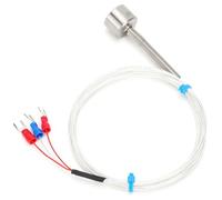 VBESTLIFE Capteur de Température Magnétique PT100, Sonde à Thermistance avec Support Magnétique, Acier Inoxydable 304, étanche à l'eau pour Chaudière à Moteur de Pompe (ou)