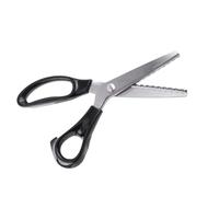 VBESTLIFE Ciseaux Professionnels à Cranter à Bord Rond/de 7mm en Acier Inoxydable pour la Couture, Longueur de 23cm, pour L'artisanat de Couture (7mm)