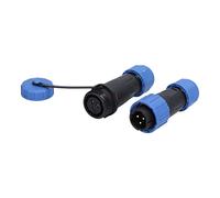 VBESTLIFE Connecteur électrique Aviation à 3 Broches étanche IP68 250V 10A | Méthode de câblage par sertissage à vis, coque PA66 et PA6 avec anneau en silicone, contacts en cuivre plaqué or