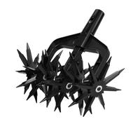 VBESTLIFE Cultivateur de Jardin Portatif, Ensemble d'outils Rotatifs 2 en 1 avec Dents Amovibles, Scarificateur de Sol à Roue Amovible pour Aérer Le Réensemencement, Griffe de Lit Surélevée
