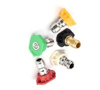 VBESTLIFE Ensemble de Buses de Pulvérisation pour Nettoyeur Haute Pression, 5 Embouts à Connexion Rapide 0°/15°/25°/40°/65° pour Laveuse à Eau Chaude jusqu'à 4000 PSI, Kit de Remplacement pour
