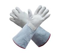 VBESTLIFE Gants Cryogéniques, Gants de Protection contre L'azote Liquide LN2 Basse Température, Gants de sécurité pour Stockage au Froid en Cuir de Vache épaissi, 14,2 Pouces/36 Cm