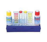 VBESTLIFE Kit de Test de qualité de L'eau pour Détection du PH et du | Comprend des solutions de test de pH et de chlore résiduel, un tube à essai avec des bandes de comparaison de couleurs des