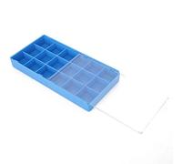 VBESTLIFE Mallette de Rangement de Pièces de Montre en Plastique de qualité, Organisateur Léger et Pratique, Accessoire 8 Grilles pour Outils de Réparation de Montres Bleu (8 cavités)