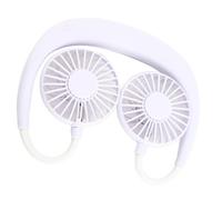 VBESTLIFE Mini Collier Ventilateur Double Bureau USB Rechargeable 3 (WHITE)
