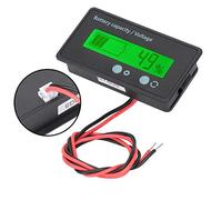 VBESTLIFE Moniteur de capacité de Batterie, Indicateur de Tension d'affichage LCD avec Interrupteur étanche IP65, Jauge de Pourcentage de Batterie 12-84 V pour Voiturette de Golf Solaire RV Marin,