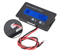 VBESTLIFE Moniteur de capacité de Batterie, Indicateur de Tension d'affichage LCD avec Interrupteur étanche IP65, Jauge de Pourcentage de Batterie 12-84 V pour Voiturette de Golf Solaire RV Marin,