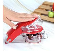 VBESTLIFE Outil d'extraction de Graines de Cerises, Extracteur de Fosses en Acier Inoxydable à 6 Trous avec Fourchette en Alliage de Zinc Durable, Vide-fruits Portable