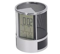 VBESTLIFE Réveil Numérique à Stylo à Calendrier Perpétuel, électronique Multifonctionnel avec Répétition, Compte à Rebours, Affichage de la Température, Porte-Stylo