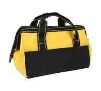 VBESTLIFE Sac à Outils Robuste de 16 Pouces, Tissu Imperméable, Large Ouverture, Plusieurs Poches, Fourre-tout à Outils Portable pour électriciens (YELLOW)