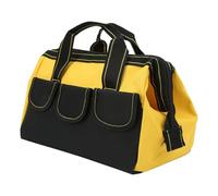 VBESTLIFE Sac de Rangement d'outils Robuste de 16 Pouces, Organisateur Fourre-tout étanche à Large Bouche avec Plusieurs Poches pour électriciens (YELLOW)