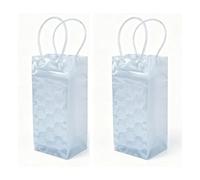 VBESTLIFE Sac Isotherme à Vin Réutilisable, 2 Pièces, pour Bouteille | PVC épais de qualité Alimentaire, 4 à 6 Heures de Refroidissement, Convient au Champagne et au Vin Mousseux, Poignée Facile