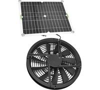 VBestLife Solar Panel Fan, 3000 t/mn serre étanche -ventilateur métallique -grille de protection, petites prises de poules appropriées, hangar, animal domestique