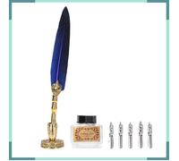 VBESTLIFE stylo à trempette Stylo Plume Exquis Vintage élégant écriture Fluide Stylo Plume Noir. loisirs parure Noir Bleu