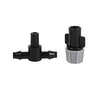 VBESTLIFE Têtes d'arrosage Brumisateur, Buse d'atomisation 20 Pièces avec Joints en T pour l'irrigation du Jardin, Refroidissement de la Terrasse, Serre de Pelouse, Pulvérisation de Brouillard à