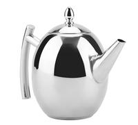 VBESTLIFE Théière en Acier Inoxydable avec Passoire en Amovible, Bouilloire de Grande capacité de 1500 Ml, Poignée Ergonomique, Prise Confortable (1500ML)