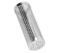 VBESTLIFE Tube Fumeur Cylindrique Détachable 304 Acier Inoxydable BBQ | Antirouille et résistant à la chaleur, Les trous de diffusion propagent la fumée dans les aliments, Contient des granulés