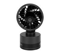 VBESTLIFE Ventilateur de Bureau avec Ventouse, Ventilateur Sous Vide Silencieux à 6 Vitesses avec Affichage Numérique, Circulateur d'air Portable USB C, Mural alimenté par Batterie 4000 MAh pour la