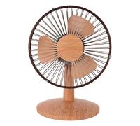 VBESTLIFE Ventilateur de Bureau, Ventilateur Oscillant Silencieux avec Grand Angle de 75 °, Petit Portable USB pour le Bureau à Domicile, Brise Réglable à 2 Vitesses, de Table de Nuit en Grain de Bois
